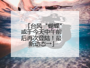 台风“蝴蝶”或于今天中午前后再次登陆！最新动态→