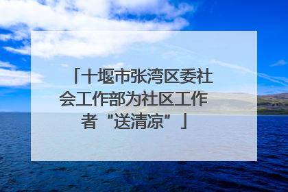 十堰市张湾区委社会工作部为社区工作者“送清凉”