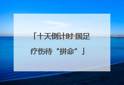 十天倒计时 国足疗伤待“拼命”