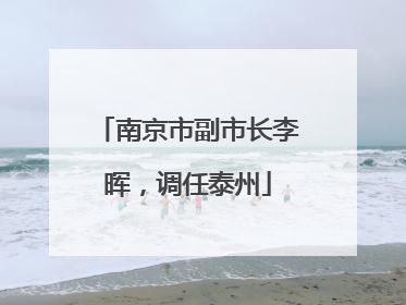 南京市副市长李晖，调任泰州