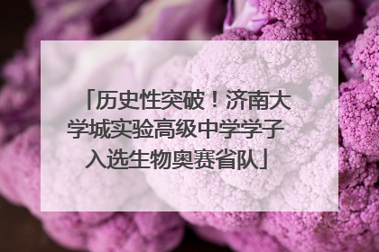 历史性突破！济南大学城实验高级中学学子入选生物奥赛省队