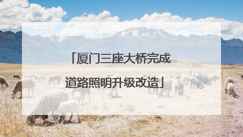 厦门三座大桥完成道路照明升级改造
