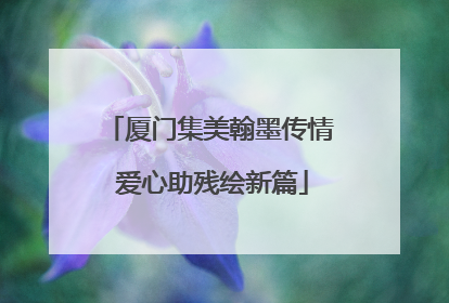 厦门集美翰墨传情 爱心助残绘新篇