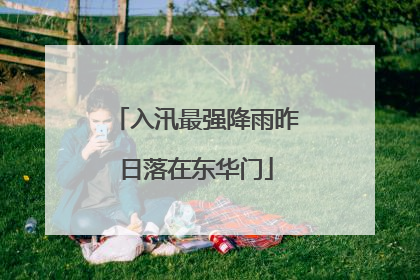 入汛最强降雨昨日落在东华门