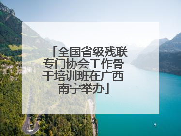 全国省级残联专门协会工作骨干培训班在广西南宁举办