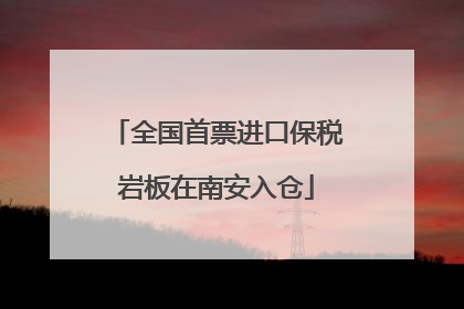 全国首票进口保税岩板在南安入仓