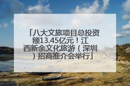 八大文旅项目总投资额13.45亿元！江西新余文化旅游（深圳）招商推介会举行