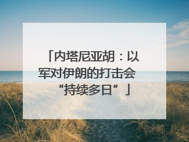 内塔尼亚胡：以军对伊朗的打击会“持续多日”