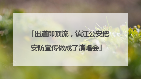 出道即顶流，镇江公安把安防宣传做成了演唱会