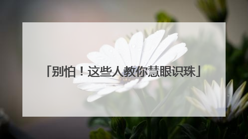 别怕！这些人教你慧眼识珠