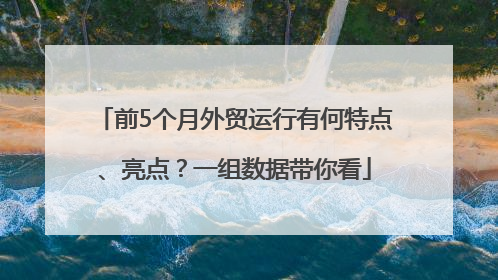 前5个月外贸运行有何特点、亮点？一组数据带你看
