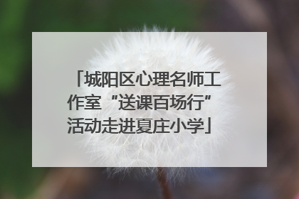 城阳区心理名师工作室“送课百场行”活动走进夏庄小学