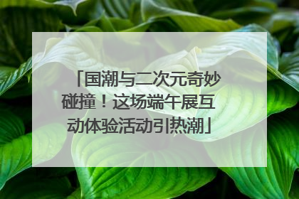国潮与二次元奇妙碰撞！这场端午展互动体验活动引热潮
