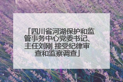 四川省河湖保护和监管事务中心党委书记、主任刘刚 接受纪律审查和监察调查
