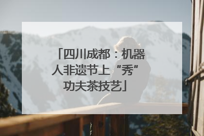 四川成都：机器人非遗节上“秀”功夫茶技艺