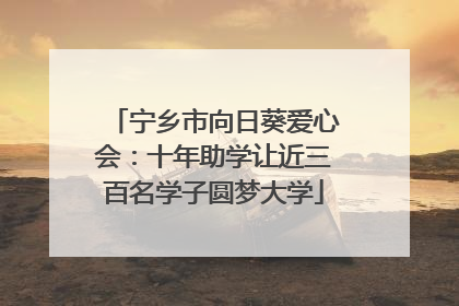 宁乡市向日葵爱心会：十年助学让近三百名学子圆梦大学