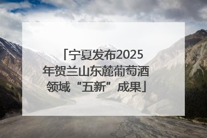宁夏发布2025年贺兰山东麓葡萄酒领域“五新”成果