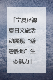 宁夏泾源夏日文旅活动展现“避暑胜地”生态魅力