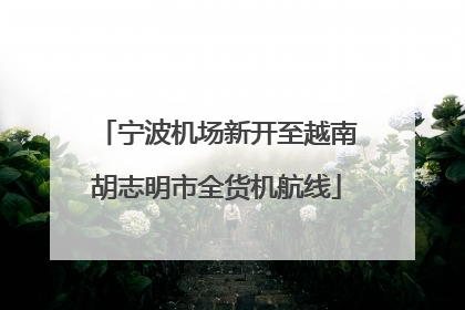宁波机场新开至越南胡志明市全货机航线