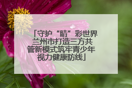 守护“睛”彩世界 兰州市打造三方共管新模式筑牢青少年视力健康防线