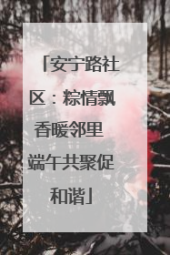 安宁路社区：粽情飘香暖邻里 端午共聚促和谐