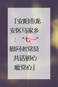 安阳市龙安区马家乡：“七一”慰问老党员 共话初心暖党心