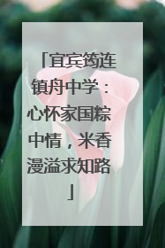 宜宾筠连镇舟中学：心怀家国粽中情，米香漫溢求知路