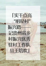 实干点亮“明星村”振兴路——记贵州省乡村振兴优秀驻村工作队员王培欢