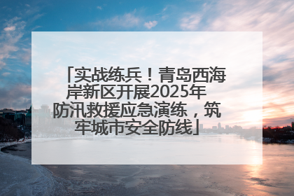 实战练兵！青岛西海岸新区开展2025年防汛救援应急演练，筑牢城市安全防线