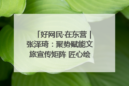 好网民·在东营｜张泽琦：聚势赋能文旅宣传矩阵 匠心绘就东营诗与远方