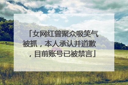 女网红曾聚众吸笑气被抓，本人承认并道歉，目前账号已被禁言