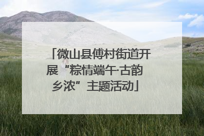 微山县傅村街道开展“粽情端午·古韵乡浓”主题活动