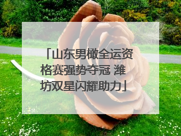 山东男橄全运资格赛强势夺冠 潍坊双星闪耀助力