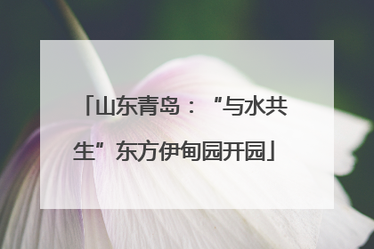 山东青岛：“与水共生”东方伊甸园开园