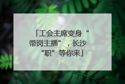工会主席变身“带岗主播”，长沙“职”等你来
