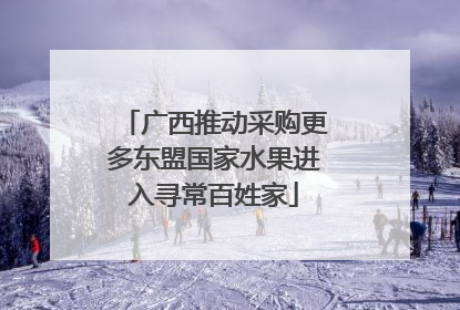 广西推动采购更多东盟国家水果进入寻常百姓家