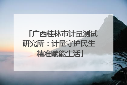 广西桂林市计量测试研究所：计量守护民生 精准赋能生活