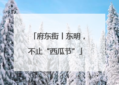 府东街丨东明，不止“西瓜节”