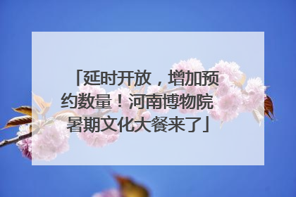 延时开放，增加预约数量！河南博物院暑期文化大餐来了