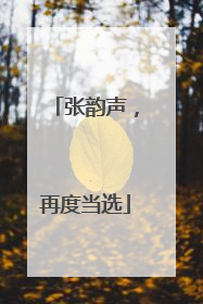 张韵声，再度当选