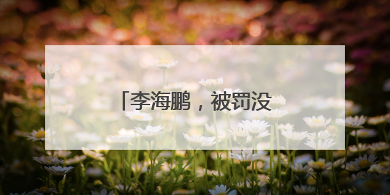 李海鹏，被罚没超426万元！