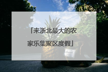 来浙北最大的农家乐集聚区度假
