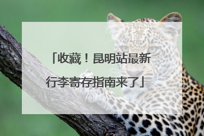 收藏！昆明站最新行李寄存指南来了