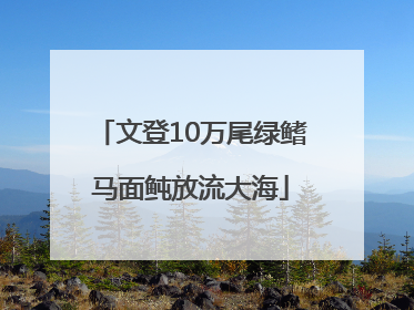 文登10万尾绿鳍马面鲀放流大海