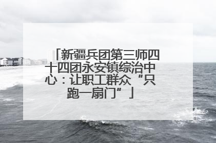 新疆兵团第三师四十四团永安镇综治中心：让职工群众“只跑一扇门”