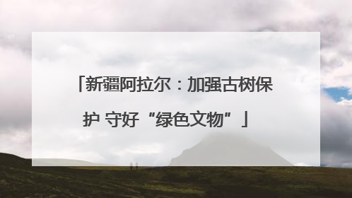 新疆阿拉尔：加强古树保护 守好“绿色文物”