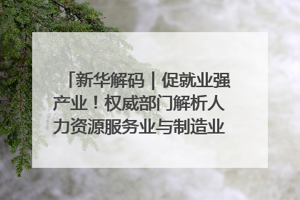 新华解码｜促就业强产业！权威部门解析人力资源服务业与制造业融合发展试点