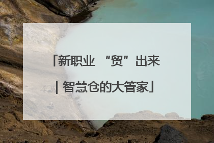 新职业 “贸”出来｜智慧仓的大管家