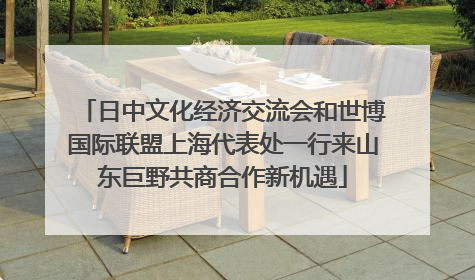 日中文化经济交流会和世博国际联盟上海代表处一行来山东巨野共商合作新机遇