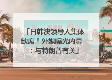 日韩澳领导人集体缺席！外媒曝光内幕：与特朗普有关